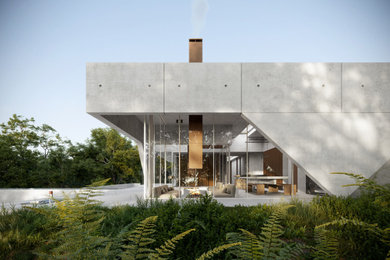 Contemporary house exterior in Other.