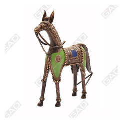 DHOKRA GREEN HUED HORSE - Decorative Objects And Figurines