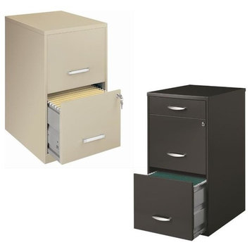 (Value Pack) 2 Drawer Letter File Cabinet and 3 Drawer File Cabinet
