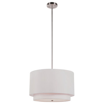 Trans Globe Tiered Shade 18" Pendant in Ivory