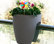 Greenbo Railing and Deck Planter, Dark Gray, Set of 2