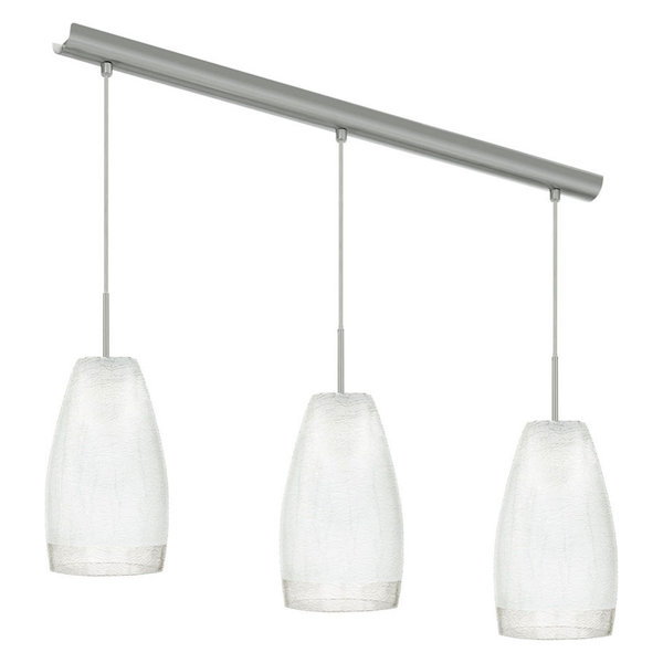 Eglo Crash 3 Light Kitchen Island Pendant Matte Nickel White Crackle Gla From Houzz Daily Mail