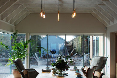Design ideas for a rustic dining room in Other.