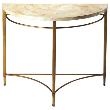 Butler Marlena Cabebe Shell Demilune Console Table