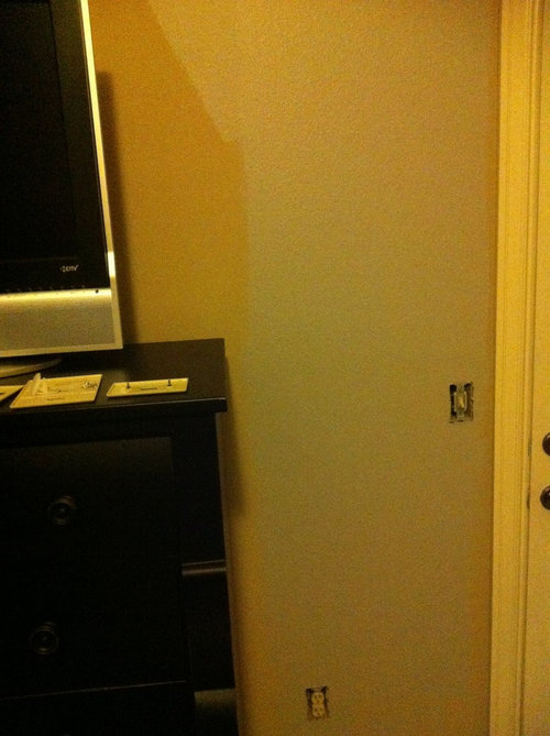 Gray paint looks blue