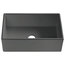 Austen Farmhouse Fireclay 30" Single Bowl Kitchen Sink, Block Party Matte Gray
