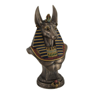 Ancient Egyptian God Anubis /& Horus Set of 2 Hieroglyph Plinth Statue Bust