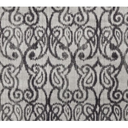Surya Aberdine ABE-8008 Charcoal Grey Ikat inspired print rug. - Area Rugs