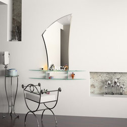 CAMILLE WALL MIRROR WITH SHELVES - Furniture