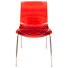 LeisureMod Astor Water Ripple Design Dining Chair Set of 2
