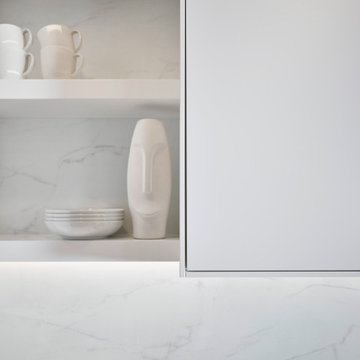 Pure White Office Kitchen