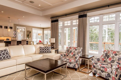 Inspiration for a contemporary living room remodel in Ottawa