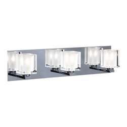 PLC 3 Light Vanity Glacier Collection 3483 PC - Wall Sconces