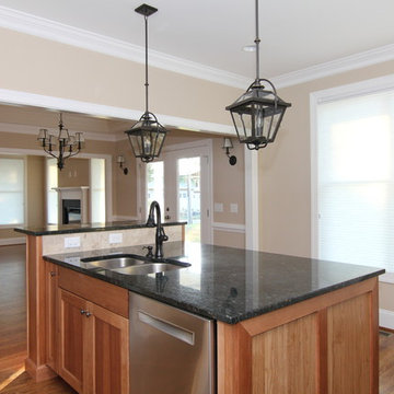 Open Concept Island Kitchen