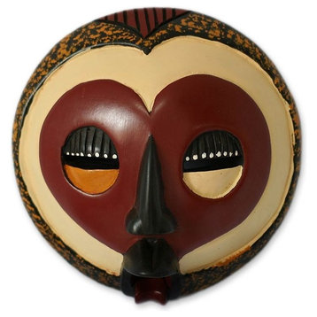 A Good Heart Ghanaian Wood Mask, Ghana