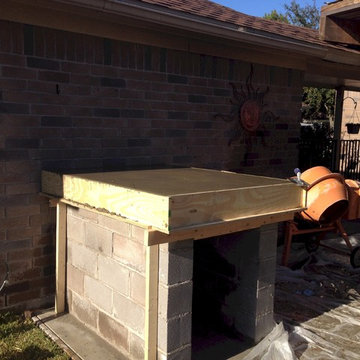 The Ritchie Family Father and Son Wood Fired Brick Pizza Oven in Texas