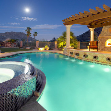 Swimming Pool & Spa and Pergola with Fireplace