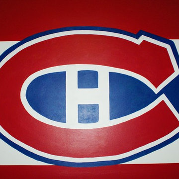 Montreal Canadiens Mural {Hand-Painted}