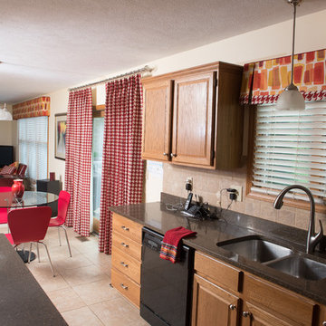 Kitchen and Family Room Window Treatments