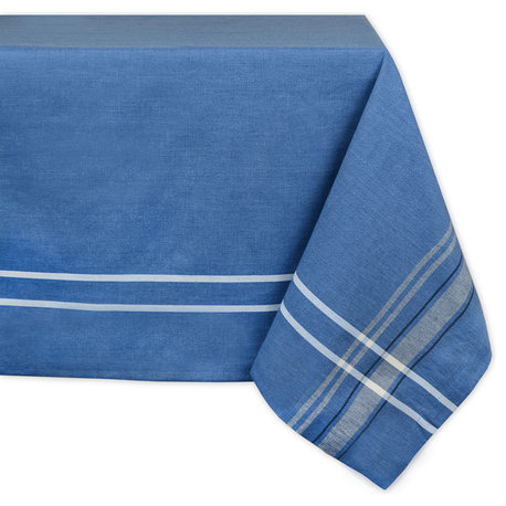 DII Blue French Chambray Tablecloth 60"x120"