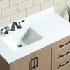 Huntington 42" Single Bathroom Vanity Set, Oak Gray, White Engineered Top