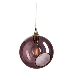 Bubble Light Globe Pendant in Purple Rain - Handblown Glass - MB Collection - Pendant Lighting