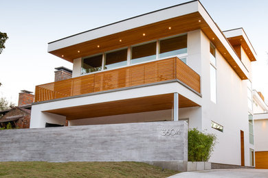 Example of a minimalist exterior home design in Dallas