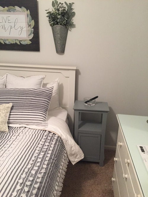 White Headboard Dresser Gray Nightstand, Does Dresser And Nightstand Have To Match