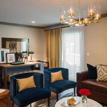 Mid Century Modern New Jersey Family Room/Study
