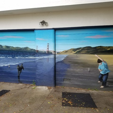 Baker Beach Garage Door Mural