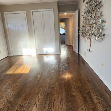 Installation and Sanding, Red Oak, Dark Walnut, Oil base