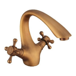 Florence Antique Double Handle Bathroom Sink Faucet - Bathroom Sink Faucets