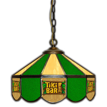 Tiki Bar Stained Glass Lamp