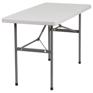 White Plastic Folding Table