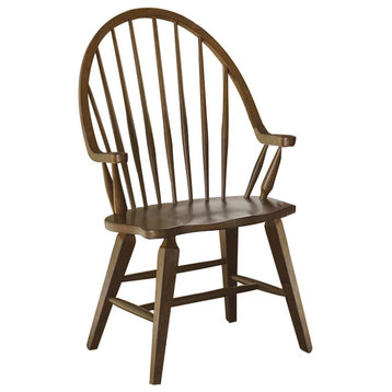 Liberty Hearthstone Windsor Back Arm Chair, Rustic Oak, Set of 2 382-C1000A
