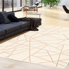 Sisal Abstract eCarpetGallery Area Rug, Champagne-Taupe, 7'10"x10'2"