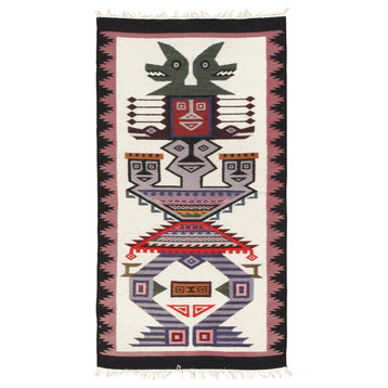 Vintage Aztec Rug, 2'x3'9"