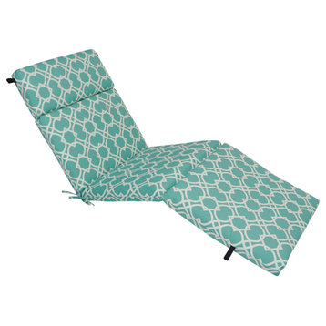 72"X24" Polyester Outdoor Chaise Lounge Cushion, Elipse Pool