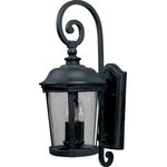 Maxim Lighting International - Dover Cast 3-Light Outdoor Wall Lantern - Create a welcoming exterior with the Dover Cast Outdoor Wall Sconce. This 3-light wall sconce is finished in a unique color with glass shades and shines to illuminate your home's landscaping. Hang this sconce with another (sold separately) to frame your front door.