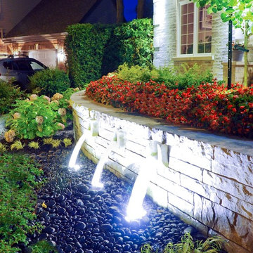 Illuminated Waterfalls