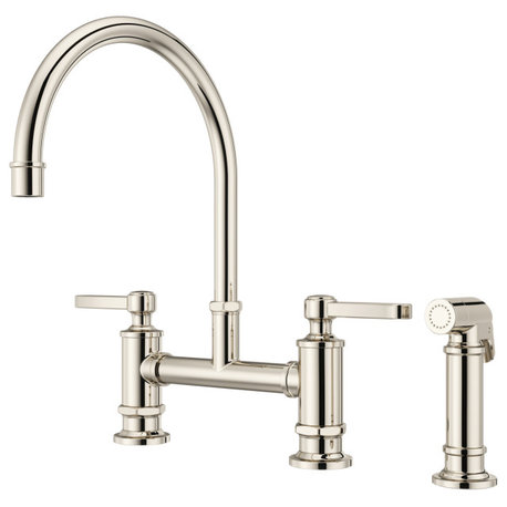 Pfister LG31-TD Port Haven 1.8 GPM Widespread Bridge Kitchen - Polished Nickel
