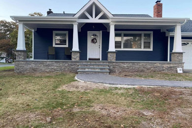 Inspiration for a craftsman exterior home remodel in New York