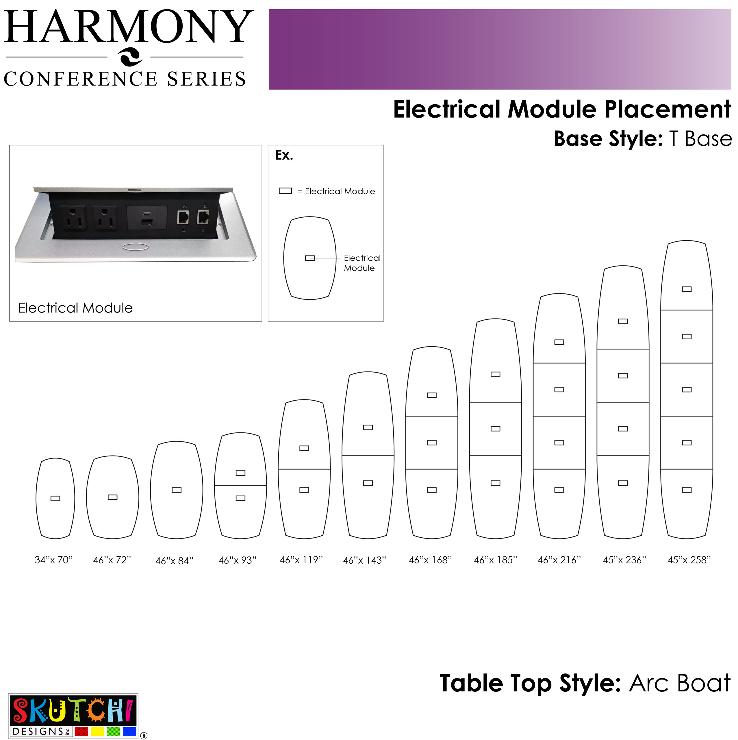 12 Person Arc Boat Modular Powered Conference Table Metal T-Bases ...