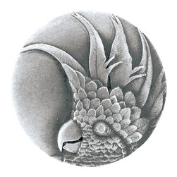 Inviting Home Inc. - Small Cockatoo Knobs, Right, Antique-Style Pewter - Cabinet And Drawer Knobs