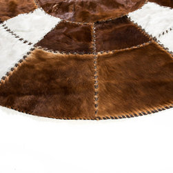 Designer Luxury Patchwork Rug / Oval - 5'2" x 7'1" / Hand Stitched in Europe - Area Rugs