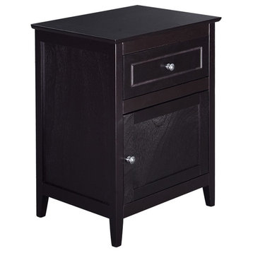 Modern Wood Nightstand Accent End Table