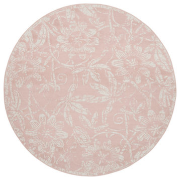 Nourison Whimsicle 8' x Round Pink Farmhouse Indoor Area Rug