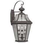 Livex Lighting - Georgetown Outdoor Wall Lantern, Bronze - The Georgetown looks to add regal elegance to your home with a line of lighting that embodies classic design for those who only want the finest. Using the highest quality materials available, the Georgetown begins with solid brass so that each fixture not only looks fantastic, but provides a fit and finish that will last for years as well.