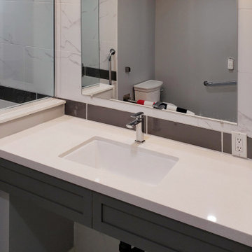 Enlarging an existing bathroom to make an accessible bathroom in Elmvale
