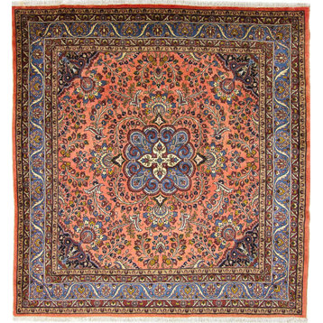 Persian Rug Mehraban 7'5"x7'1" Hand Knotted